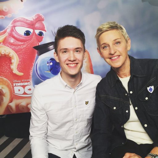 Ben Horrigan and Ellen DeGeneres.