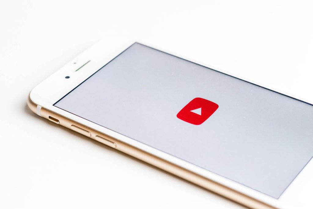 YouTube video content on an iPhone